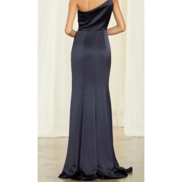 green emerald velvet dress Amsale Strapless Gown in Fuchisa